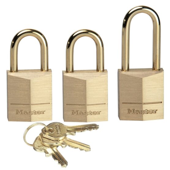 Master Lock 3115EURD Λουκέτο Πέταλο με Κλειδί 15mm 3τμχ