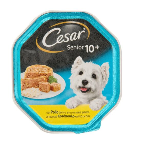 Cesar Senior 10+ Κοτόπουλο / Ρύζι 150gr