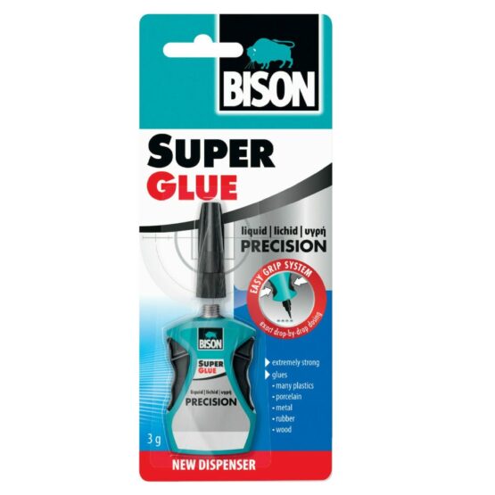 Bison Υγρή Κόλλα Στιγμής Super Glue Precision Μικρού Μεγέθους 3gr