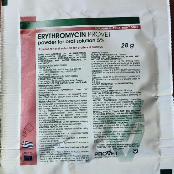 Erythromycin Provet w.s.p. 5% 28g