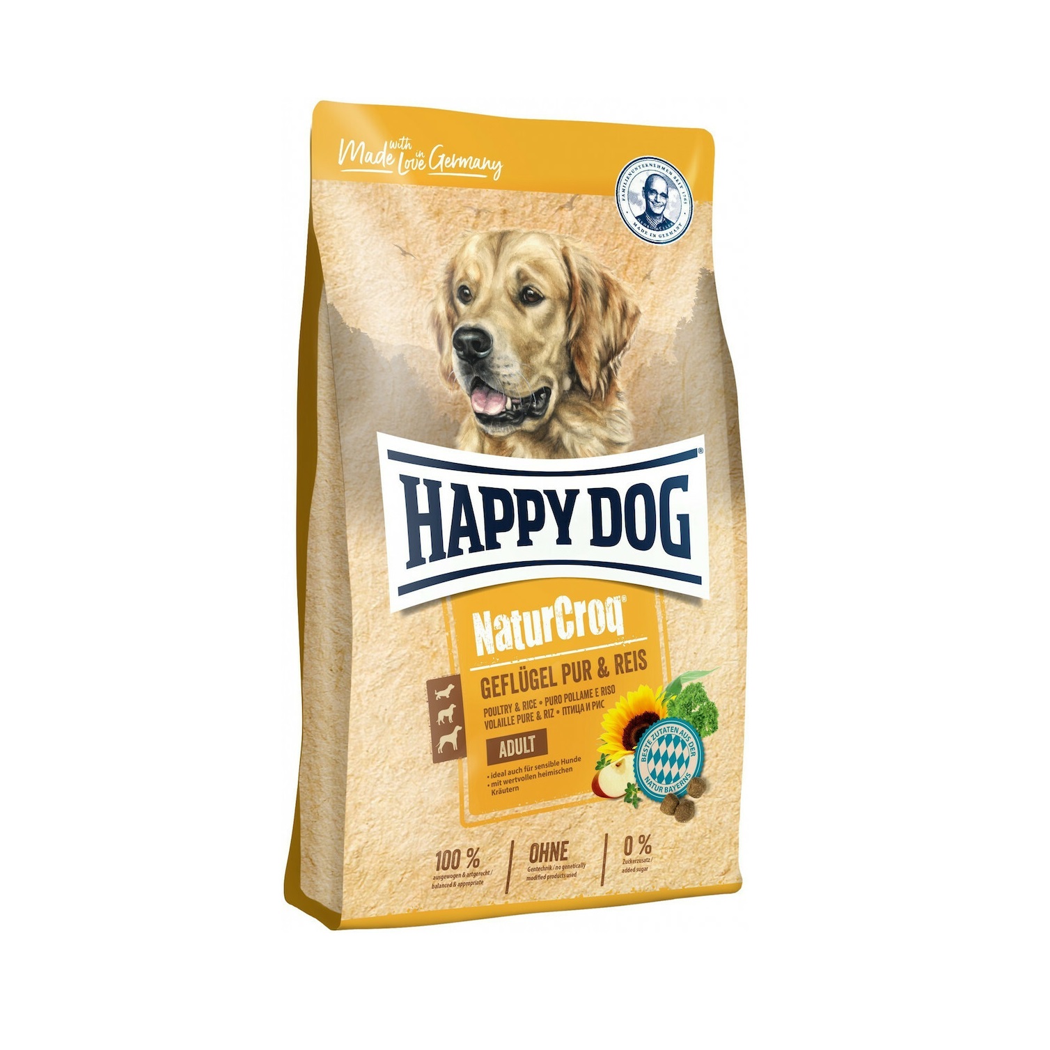 Happy Dog NaturCroq Adult 12kg Ξηρά Τροφή για Ενήλικους Σκύλους με Πουλερικά και Ρύζι Adult