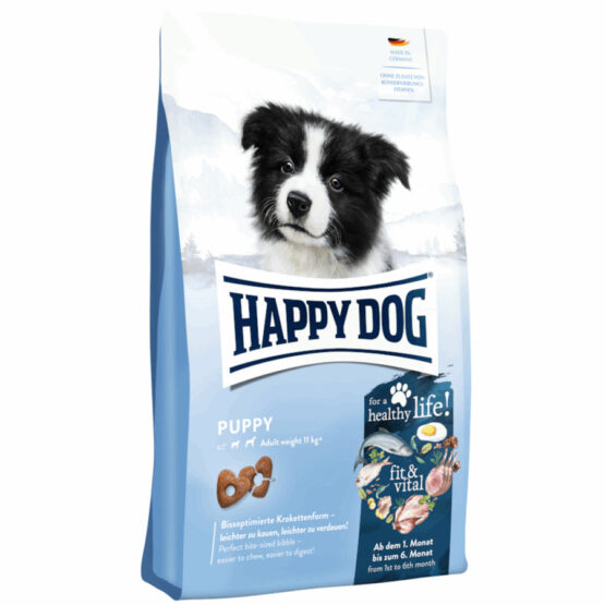 Happy Dog Fit & Vital Puppy 4kg Ξηρά Τροφή για Κουτάβια Μεσαίων & Μεγαλόσωμων Φυλών