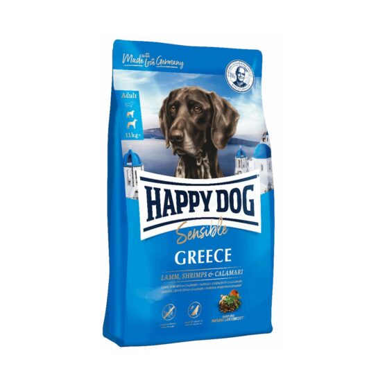 Happy Dog Sensible Greece 1kg Ξηρά Τροφή χωρίς Γλουτένη για Ενήλικους Σκύλους Μεσαίων & Μεγαλόσωμων Φυλών με Αρνί, Ρύζι και Ψάρια