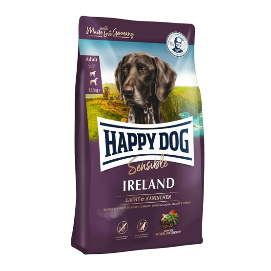 Happy Dog Sensible Ireland 12.5kg Ξηρά Τροφή χωρίς Γλουτένη για Ενήλικους Σκύλους Μεσαίων & Μεγαλόσωμων Φυλών με Κουνέλι και Σολομό