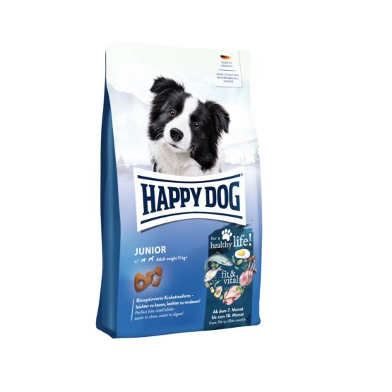Happy Dog Fit & Vital Junior 10kg Ξηρά Τροφή για Κουτάβια Μεσαίων & Μεγαλόσωμων Φυλών