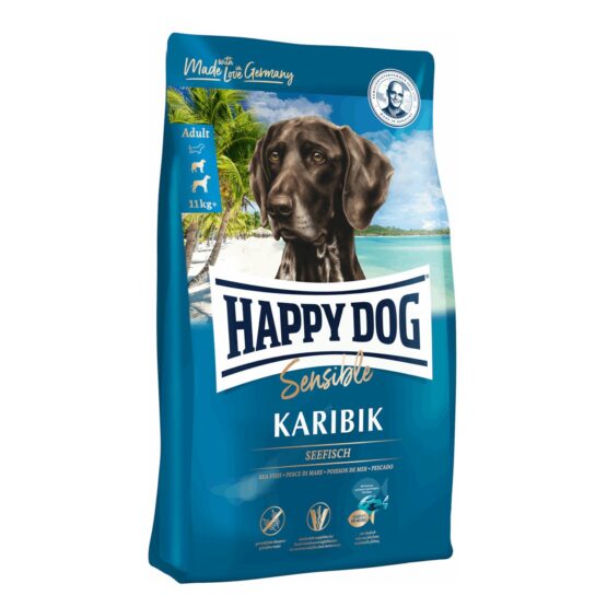 Happy Dog Sensible Karibik 4kg Ξηρά Τροφή χωρίς Σιτηρά & Γλουτένη για Ενήλικους Σκύλους με Πατάτες και Ψάρια