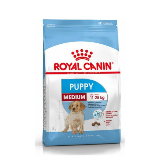 Royal Canin Puppy Medium 4kg Ξηρά Τροφή για Κουτάβια Μεσαίων Φυλών με Καλαμπόκι και Πουλερικά