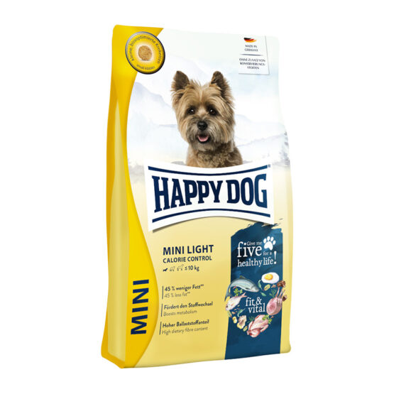 Happy Dog Mini Light 4kg Ξηρά Τροφή Διαίτης για Ενήλικους Σκύλους Μικρόσωμων Φυλών με Πουλερικά και Ρύζι